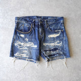 Damaged Short Denim Pants