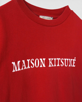 メゾン キツネ ロゴ Tシャツ レッド S レディース