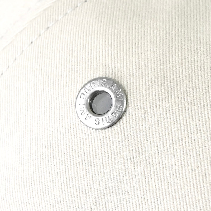 アミパリ アミ パリス ハートロゴ キャップ アイボリー