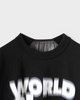 サカイ シフォン 異素材 ドッキング Tシャツ ブラック サイズ2 レディース