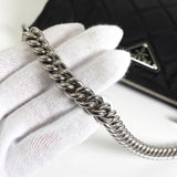 プラダ キルティング トライアングルロゴ テスート ナイロン 2way ショルダーバッグ チェーン ハンドバッグ ブラック