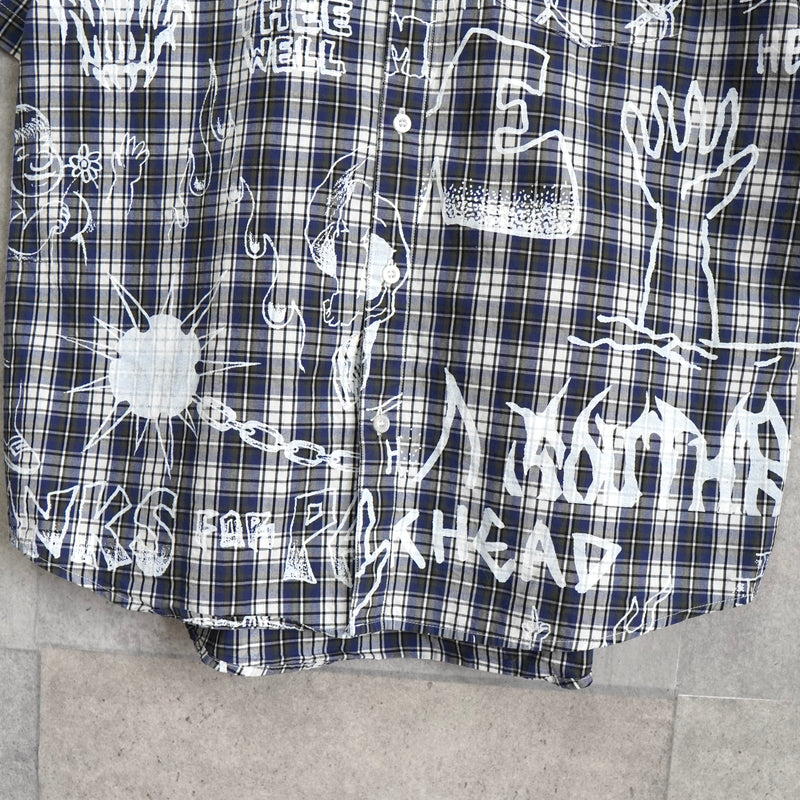 Palace Paint Check Short Sleeve Shirt, Blue