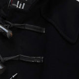 バーバリー ホースロゴ ノバチェック裏地 ダッフルコート  ブラック メンズ