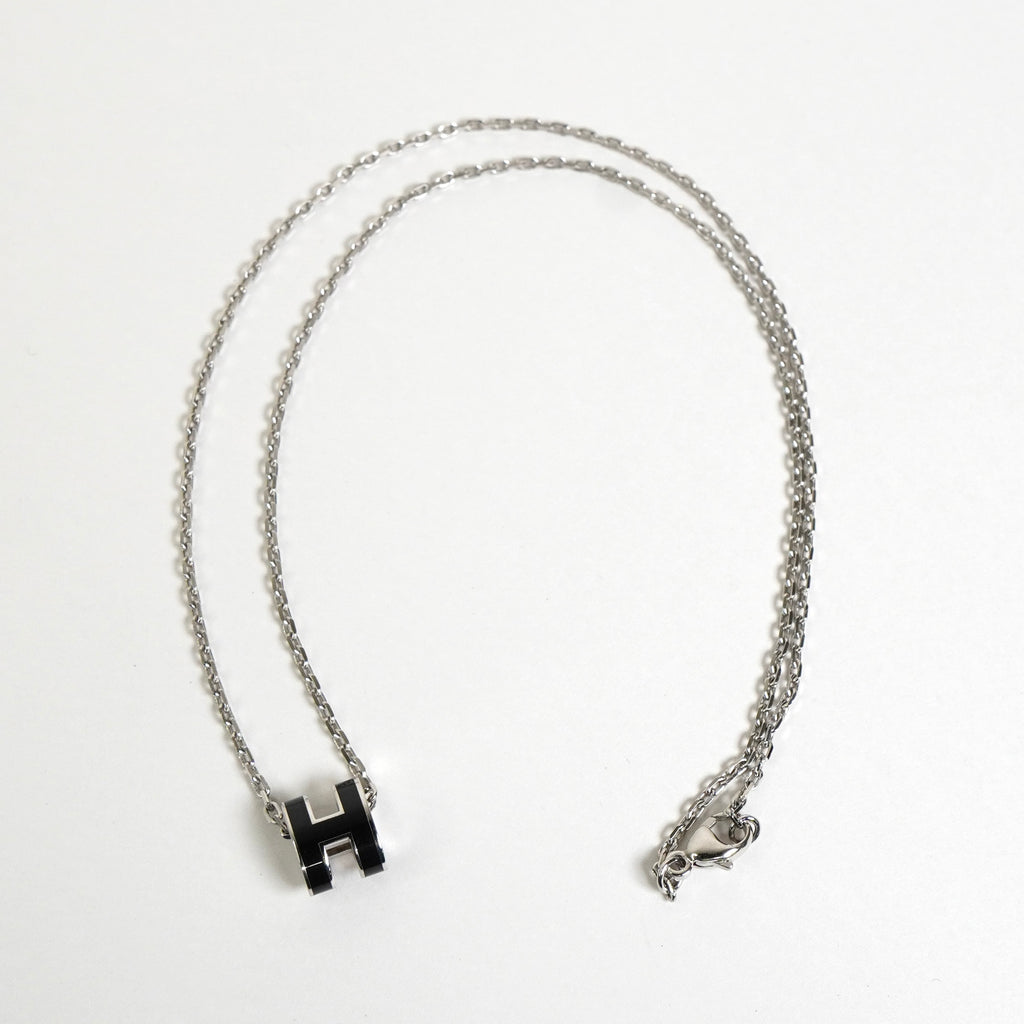 エルメス ポップアッシュ ネックレス シルバー / ブラック