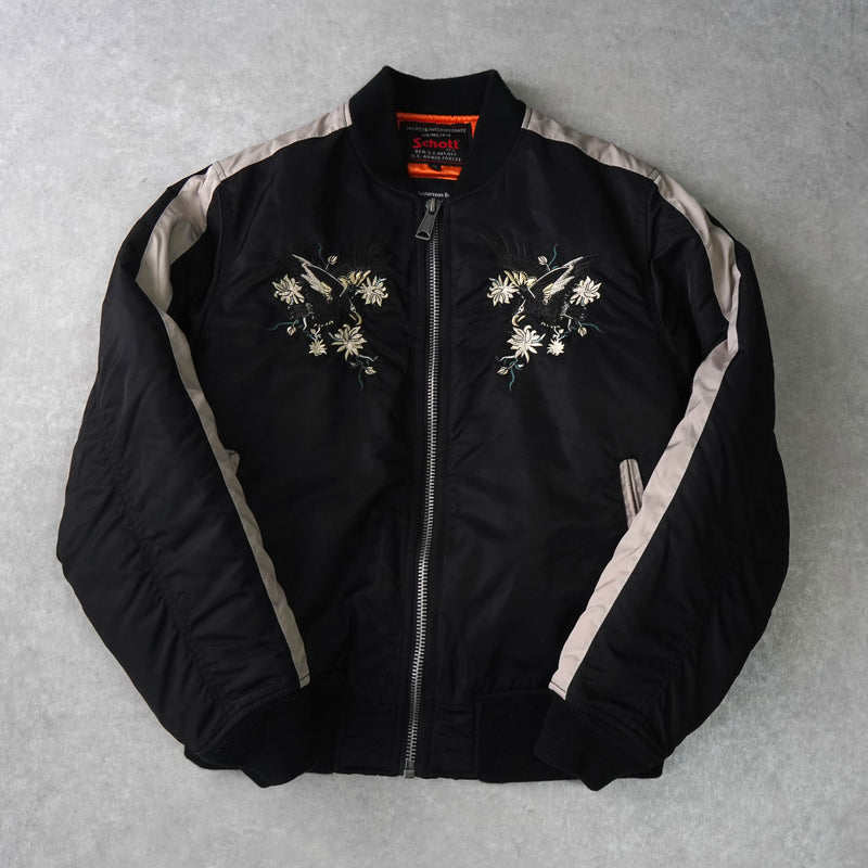 Schott × ANDERSSON BELL ショット × アンダースンベル 中綿 スカジャン MA-1 ボンバージャケット ブラック