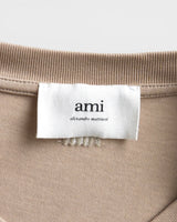 アミパリ アミ パリス ハートロゴ Tシャツ ベージュ S メンズ レディース
