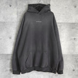 バレンシアガ ヴィンテージ ウォッシュ加工 ロゴ オーバーサイズ フーディー パーカー グレー