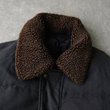 イヴサンローラン ヴィンテージ ボア襟 ダウンジャケット ネイビー