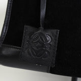 ロエベ アマソナ28 スエード / レザー ハンドバッグ ブラック