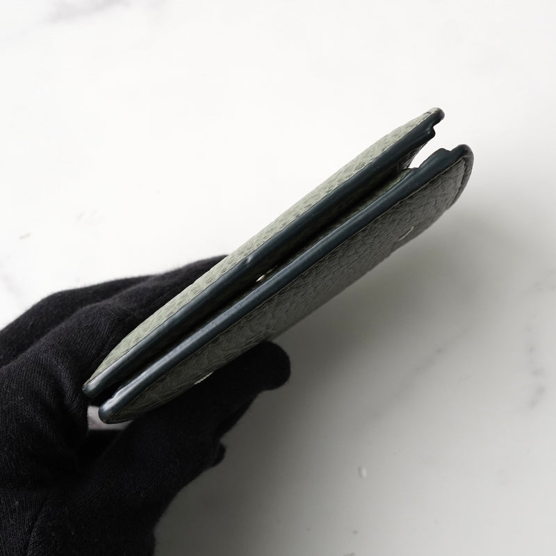 メゾン マルジェラ 四つタグ レザー 二つ折り財布 コンパクトウォレット カーキ 箱付き