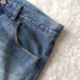 Initial Embroidery Blue Denim｜Made in Italy