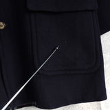 バーバリー ヴィンテージ カシミヤ混紡 ウールコート ブラック