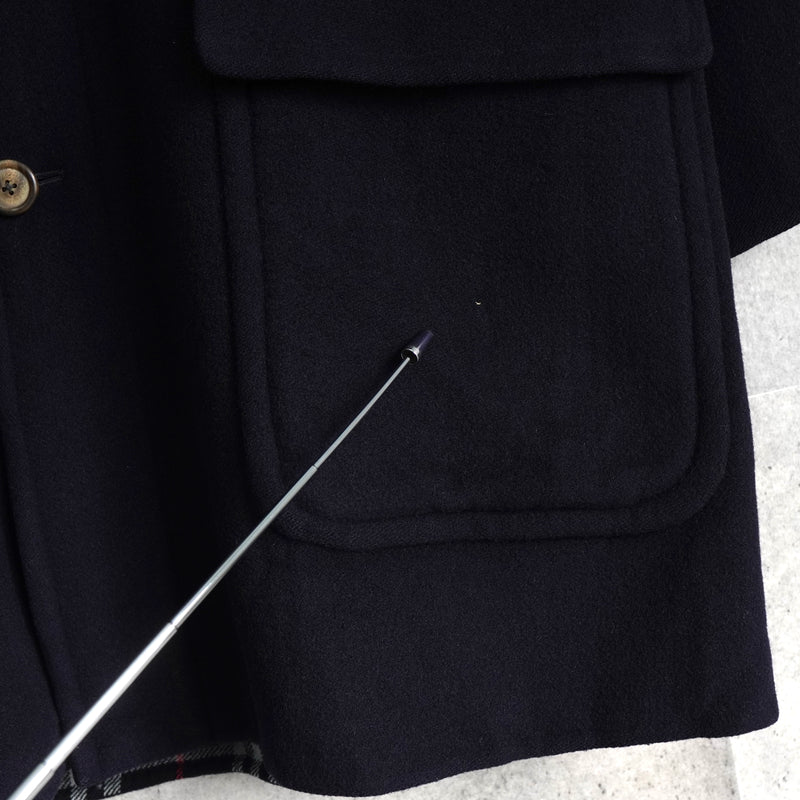 バーバリー ヴィンテージ カシミヤ混紡 ウールコート ブラック