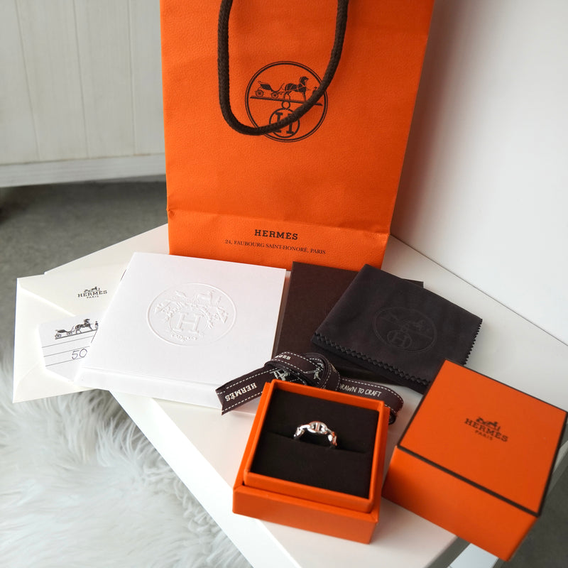 エルメス シェーヌダンクル アンシェネ 2025年製 シルバー925 指輪 リング 50サイズ / 9.5号