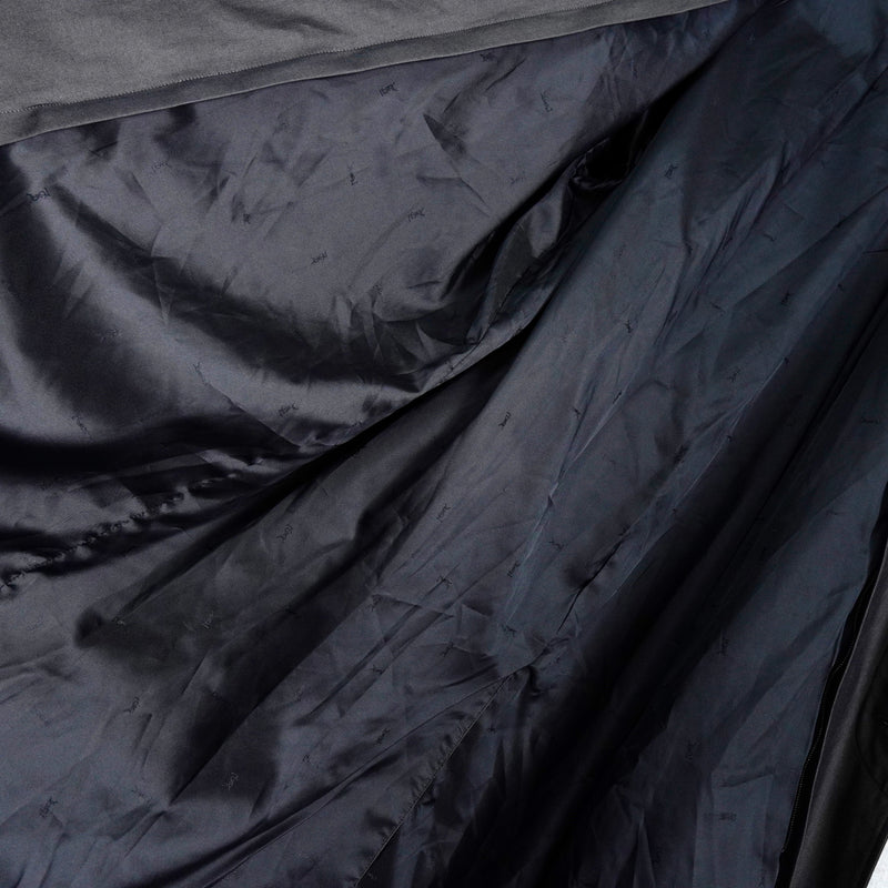 イヴサンローラン ヴィンテージ YSLロゴ ステンカラーコート ダークグレー