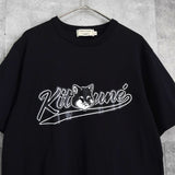 メゾン キツネ カレッジロゴ Tシャツ ブラック