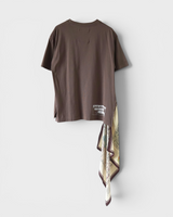 メゾン ミハラ ヤスヒロ スカーフ ドッキング Tシャツ ブラウン系 46 レディース