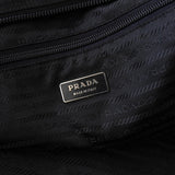 プラダ ポコノ テスート ナイロン サフィアーノレザー ボストンバッグ トライアングルロゴ ブラック