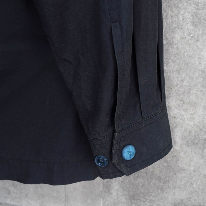 イヴ サンローラン ヴィンテージ YSLロゴ ブルゾン ジャケット ネイビー / ベージュ