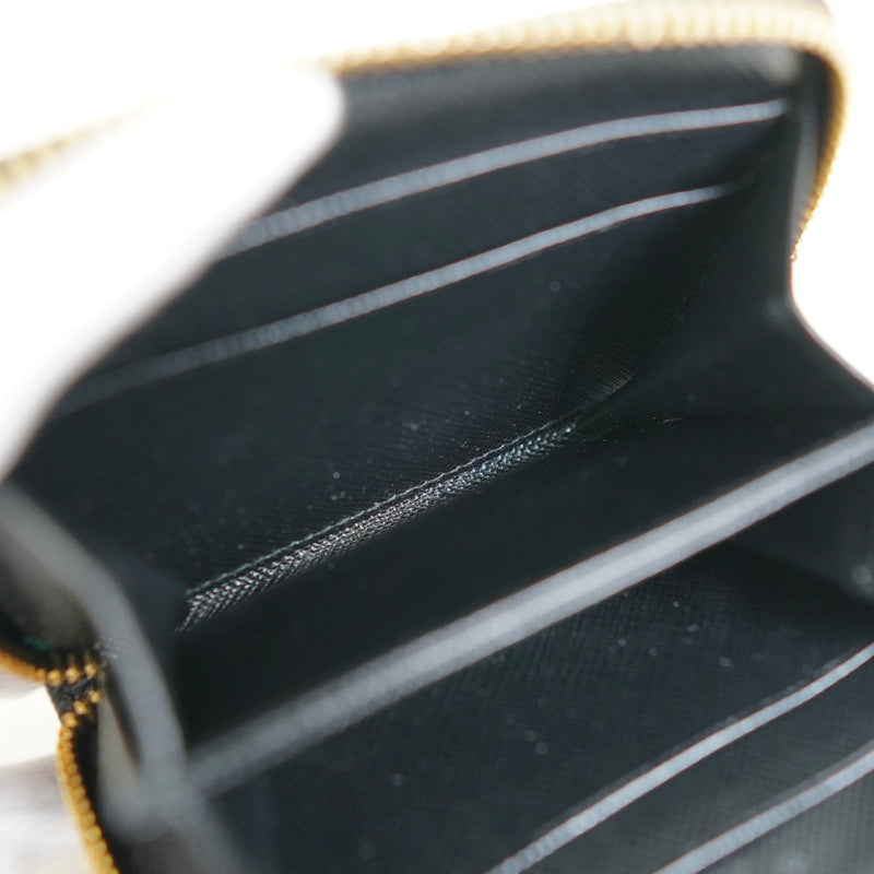 プラダ ロゴ サフィアーノ レザー コインケース ブラック