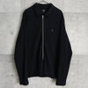 ステューシー Big Thermal Zip Shirt ワンポイントロゴ フルジップ サーマル ブラック メンズ