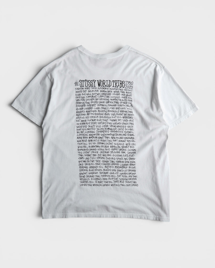 Jamaica World Tribe 40周年記念 ステューシー Tシャツ ホワイト L メンズ