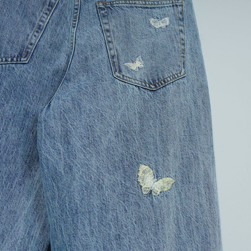 アワーレガシー 25SS VAST CUT バタフライ 刺繍 デニム ブルー