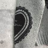 アクネ ストゥディオズ ハートプリント チャンキーニット セーター グレー タグ付き未使用品