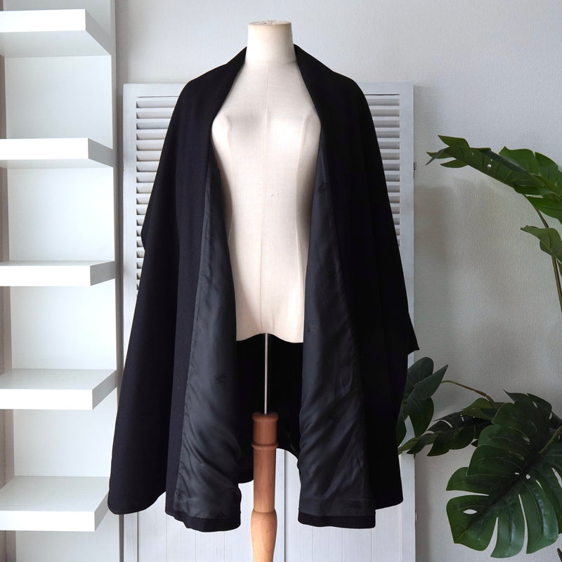 バーバリー アルパカ混紡 ガウンコート ブラック レディース