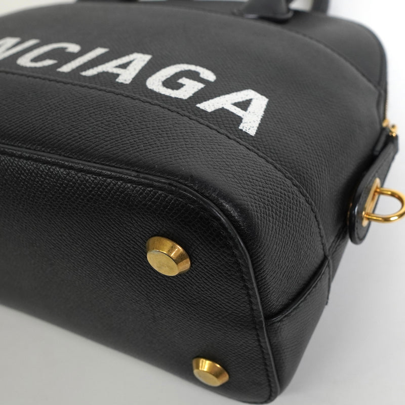 バレンシアガ ヴィル レザー 2way ハンドバッグ ショルダーバッグ ブラック