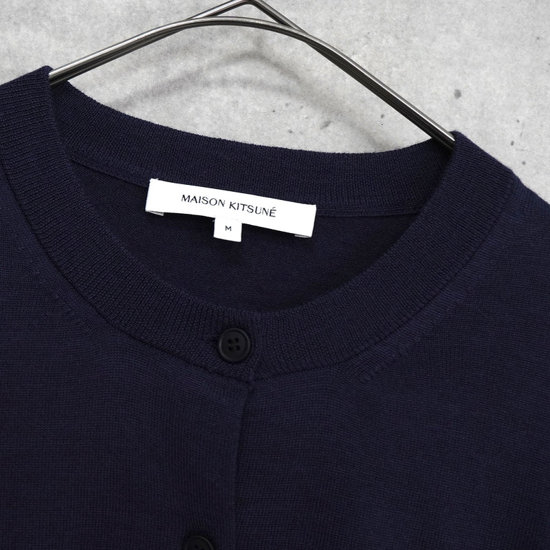 メゾンキツネ フォックスパッチ カーディガン ネイビー レディース