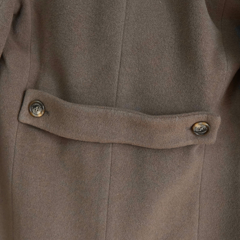 ローレン ラルフローレン カシミヤ混紡 ファー ウールコート ブラウン レディース