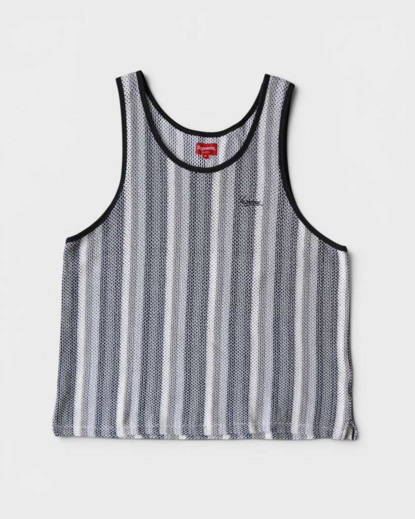 シュプリーム Knit Stripe Tank Top ニット タンクトップ グレー系 メンズ