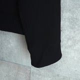 ディオール オム エディ期 異素材切り替え 中綿 キルティング ウール ブルゾン ニットジャケット ブラック