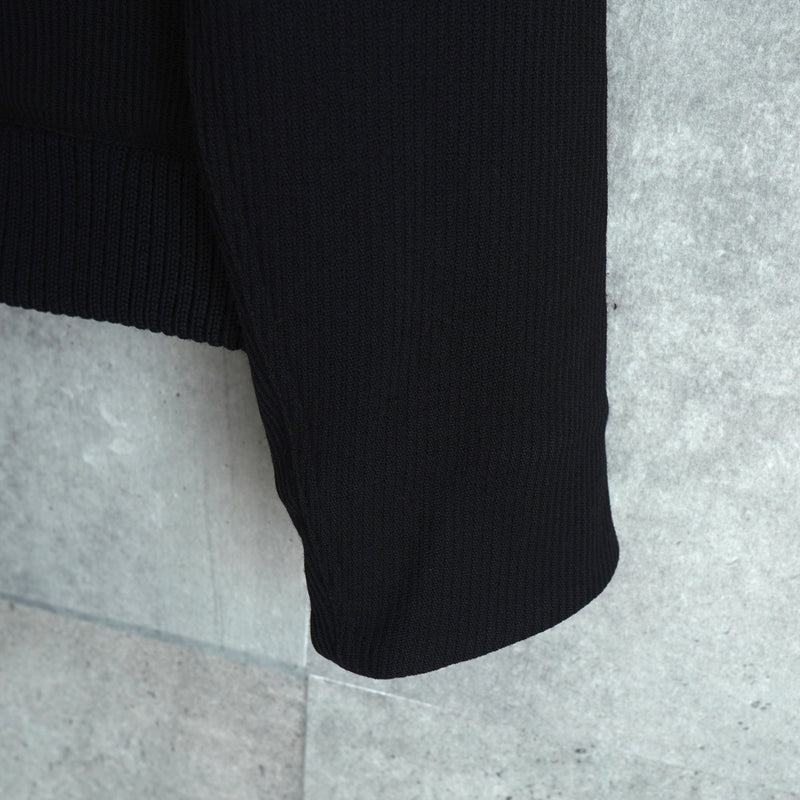 ディオール オム エディ期 異素材切り替え 中綿 キルティング ウール ブルゾン ニットジャケット ブラック