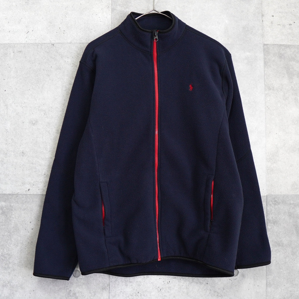 ポロ ラルフローレン ロゴ フルジップフリース ネイビー