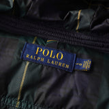 ポロ ラルフローレン ロゴプレート ダウンジャケット ネイビー