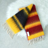 ロエベ アナグラム レザーパッチ モヘア マフラー マルチカラー