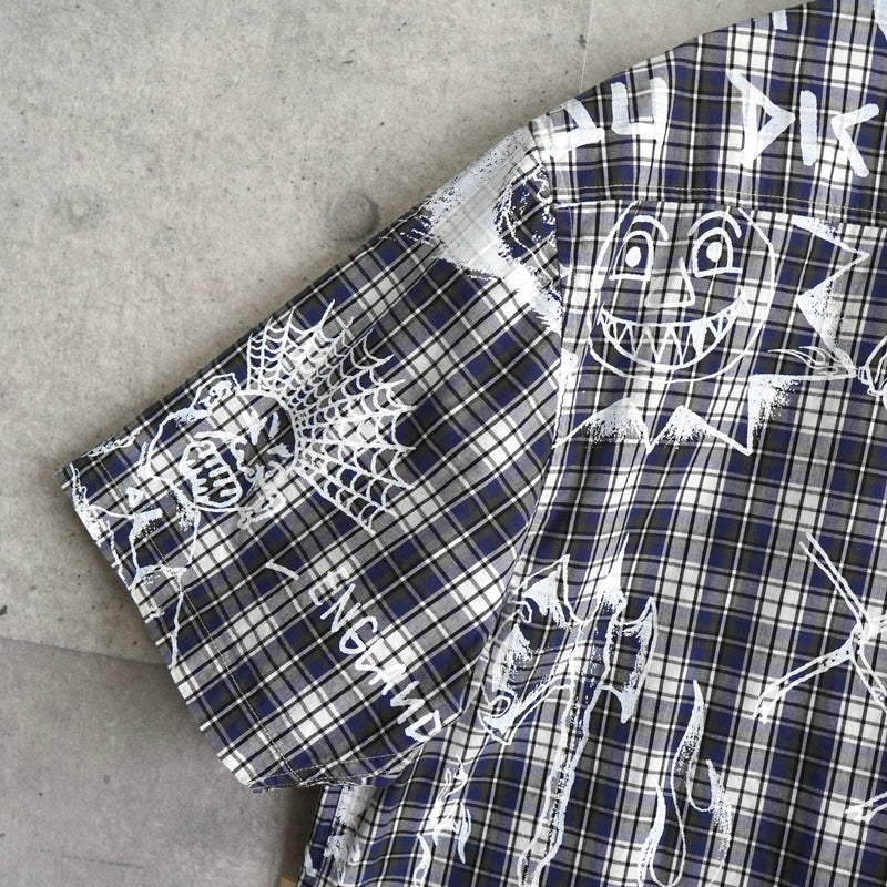 Palace Paint Check Short Sleeve Shirt, Blue