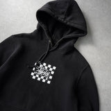 ステューシー チェッカーロゴ パーカー フーディー ブラック