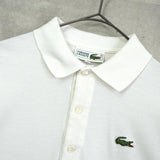 Lacoste 象牙色徽标贴片短袖 Polo 衫