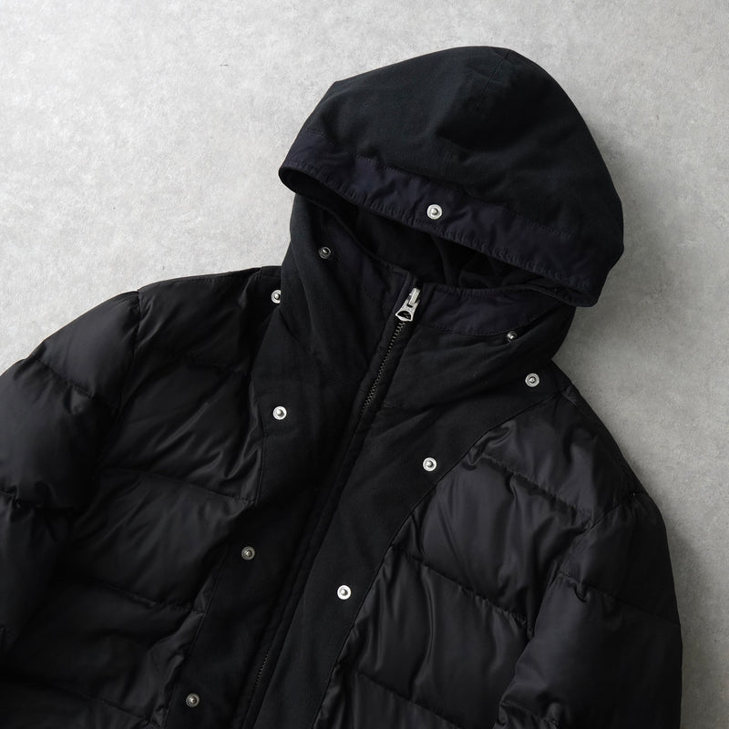 アクネ ストゥディオズ フーデッド ダウンコート ダウンジャケット ブラック