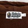 アベイシングエイプ (B)APE SOUNDS LOGO ZIP HOODIE プリント パーカー ブラウン