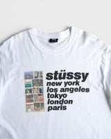 Italic Collage Longsleeve Tee ステューシー 長袖Tシャツ ロンT ホワイト L メンズ
