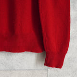 ポロ ラルフローレン Vネック スモールポニーロゴ ウール ニット レッド