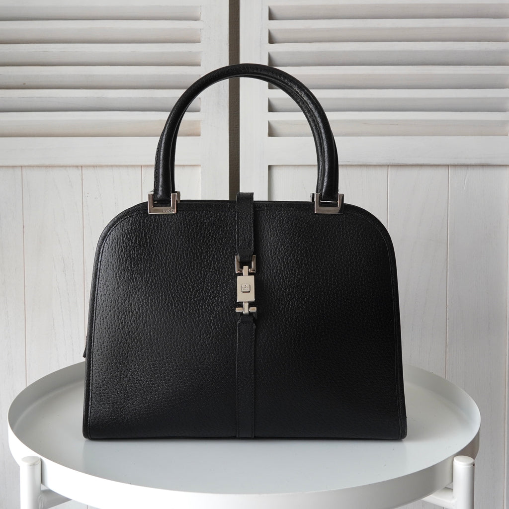 Gucci Jackie Leather Handbag in Black