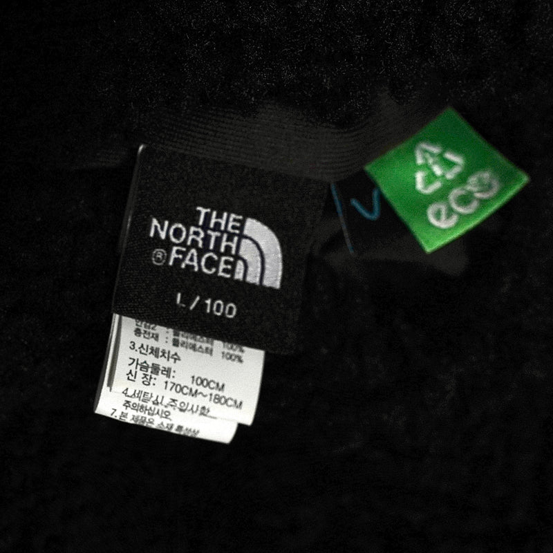 ザ ノースフェイス リバーシブル ロゴ刺繍 ロング丈 キルティングコート ボアコート カーキ / ブラック