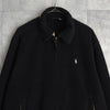 ポロ ラルフローレン スモールポニーロゴ フリース ジャケット ブルゾン ブラック メンズ