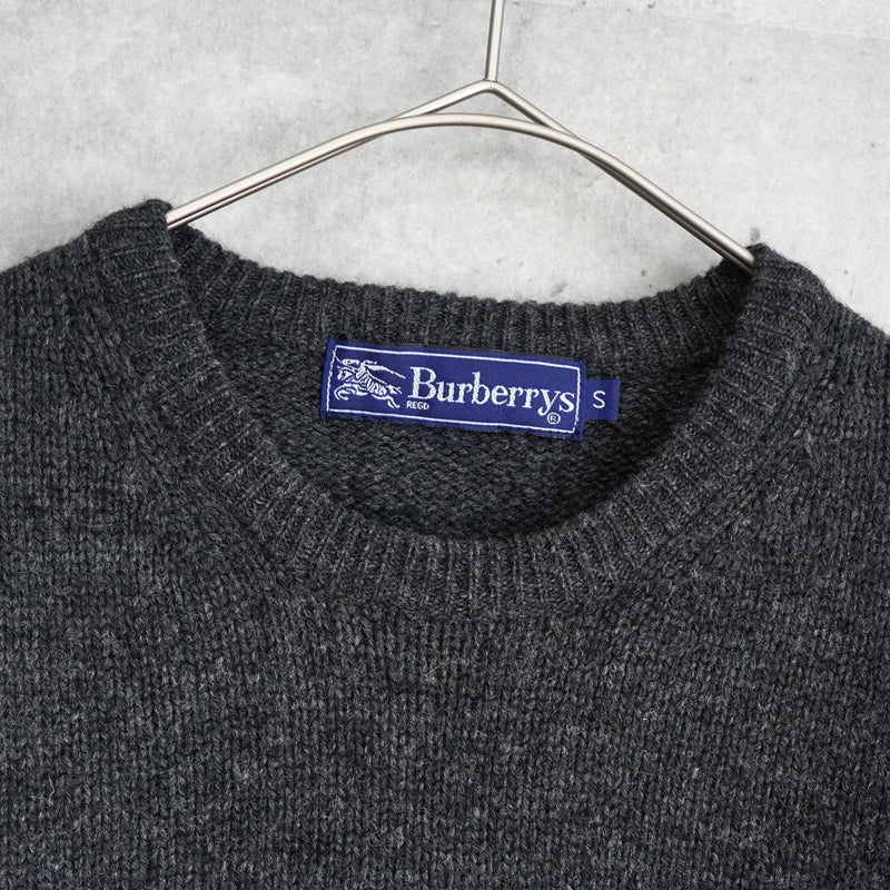 バーバリー ヴィンテージ テディベア 刺繍 ニット レディース グレー