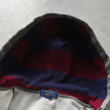 ポロ ラルフローレン フェルトロゴ フルジップ パーカー グレー